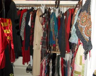 Jackets, sweaters, ladies vests, shirts, pants, shorts (most are name brand) and scarves