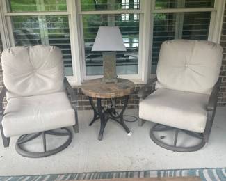 Woodard Cortland swivel chairs