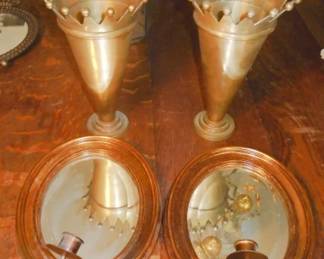 BRASS VASES MIRRORS