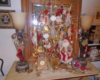 CHRISTMAS ORNAMENTS LAMPS ETC