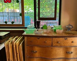 stained glass and depression glass