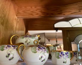 hand-painted Bavarian tea set