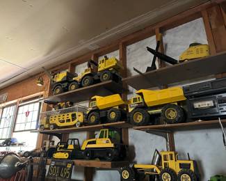 collection of vintage Tonka Trucks