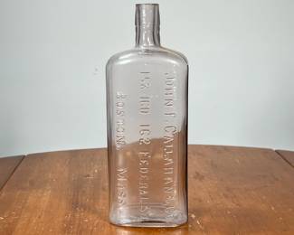 JOHN F. CALAHAN & CO. BOSTON MASS BOTTLE | Apothecary bottle. -  h. 10.25 in

