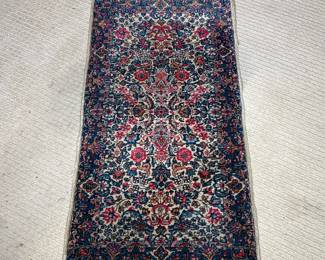 ORIENTAL AREA RUG | Decorated with floral pattern. -  l. 24 x w. 48 in

