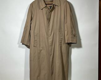 VINTAGE MENS BURBERRY LONDON BROWN TRENCH COAT | h. 45 in
