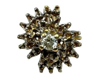 14kt Yellow Gold Ring Mounting with One Diamond