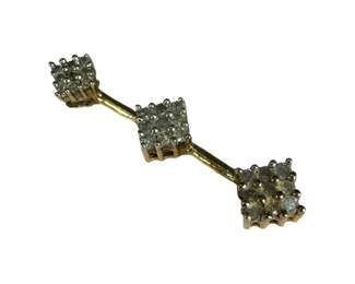10kt Yellow Gold Diamond Drop Pendant
