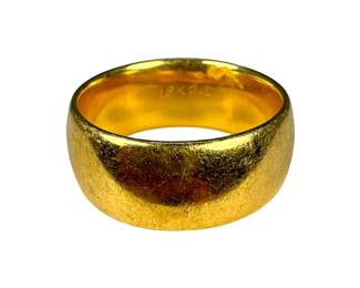 18kt Yellow Gold Wide Wedding Band