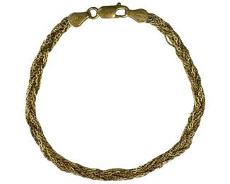 14kt Yellow Gold Braided Bracelet
