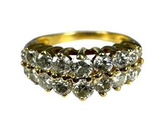 14kt Yellow Gold Diamond Step Ring
