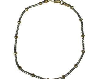 14kt Two Toned Bead Bracelet