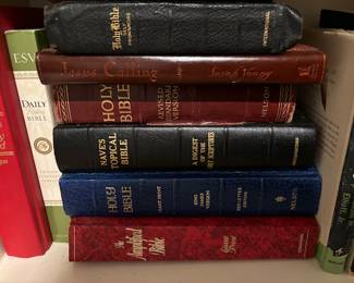 Bibles and lots of Devotional Books