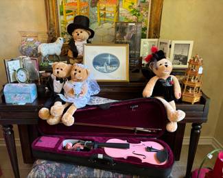 Who doesn't need a pink violin?!? Piano not for sale. There are several PBC Plush.