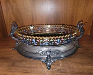 19th c. Enameled Glass