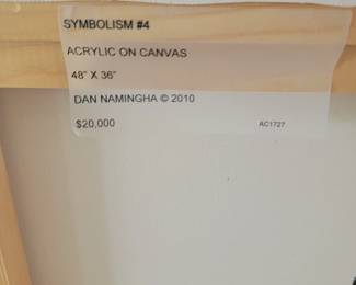 Label on Dan Namingha Oil on Canvas