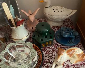 Pottery Flower frogs 