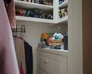 Shoes!!! Including about 50 pairs of Birkenstocks