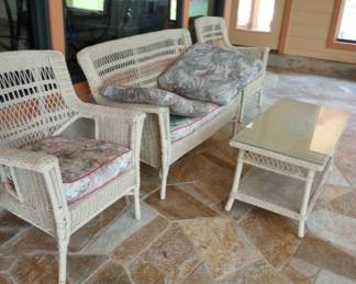 Wicker patio furniture