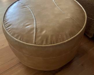 Leather ottoman 