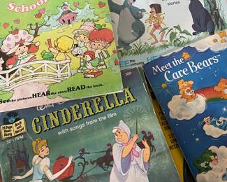 So many vintage children’s’ books and activity books