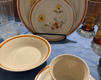 Vintage stoneware. 8 place settings 