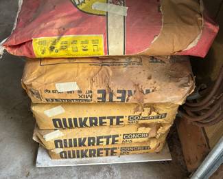 Quikrete and kitty litter