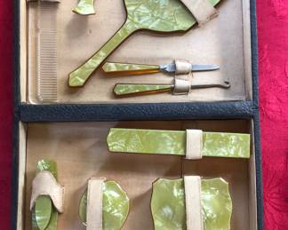Vintage Bakelite Vanity Set