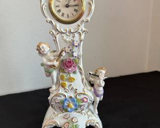 Vintage Dresden mantle clock