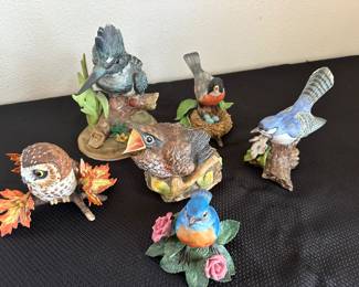 Ceramic bird figurines
