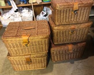 Vintage picnic baskets