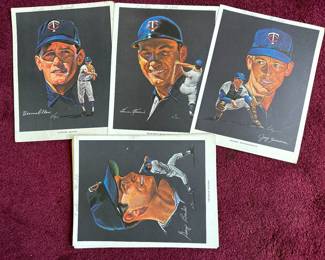 1963 Minnesota Twins Western Oil Prints
