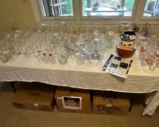 Glassware, punchbowl, etc.