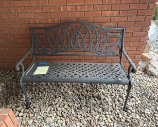 Iron garden bench