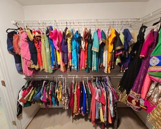 Upper row cholis with Matching sarees. Lower row Individual cholis. 