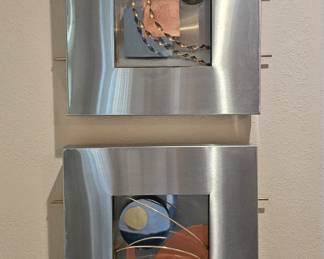 CURTIS JERE Mid century metal art sculptures