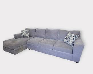 Microfiber gray sectional sofa