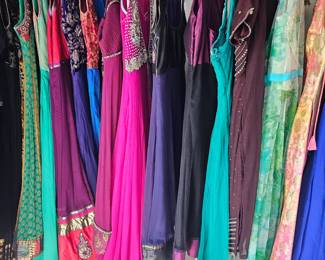 Lovely colorful decorated dresses 