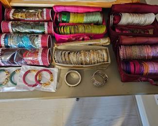Tons of bangle bracelets 