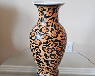 Animal print vase