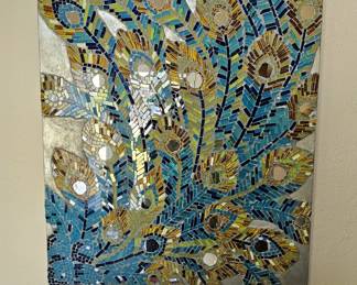 GLORIOUS eye catching mirrored tile wall art