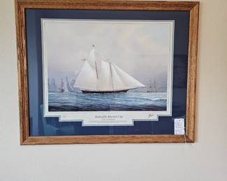 America's Cup Limited edition, signed and numbered print 