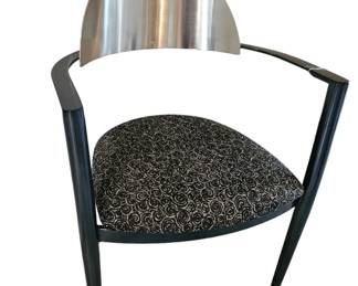 Italian designer steel  chair.