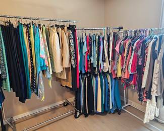 Boutique area showing some of the ladies clothing