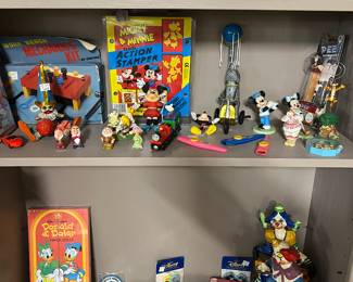 Vintage Toy Collection- Raggedy Ann and Andy, Minnie Mouse figure, Donald Duck