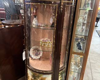 Scenic Pedestal Curio Cabinet