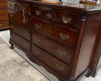 Cherry Dresser Bun Feet Fan Design