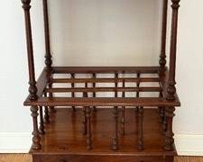 Antique Victorian Canterbury Side Table, Mahogany