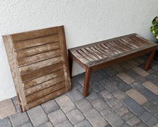 outdoor bench