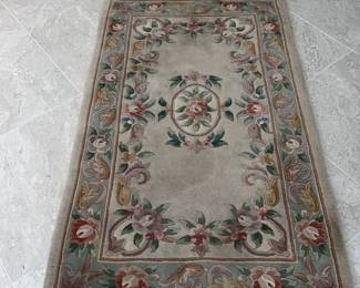 2 x 3 vintage hand knotted chinese rug